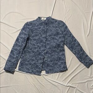 Rebecca Malone Blue Blazer with Floral Print
